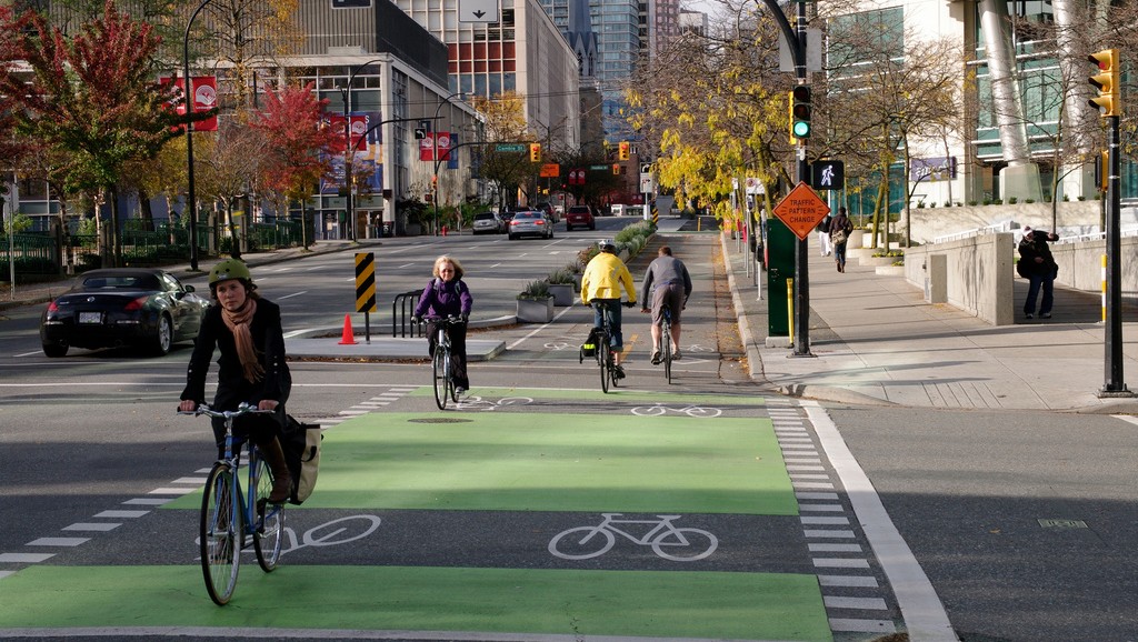 Image result for bike lanes vancouver