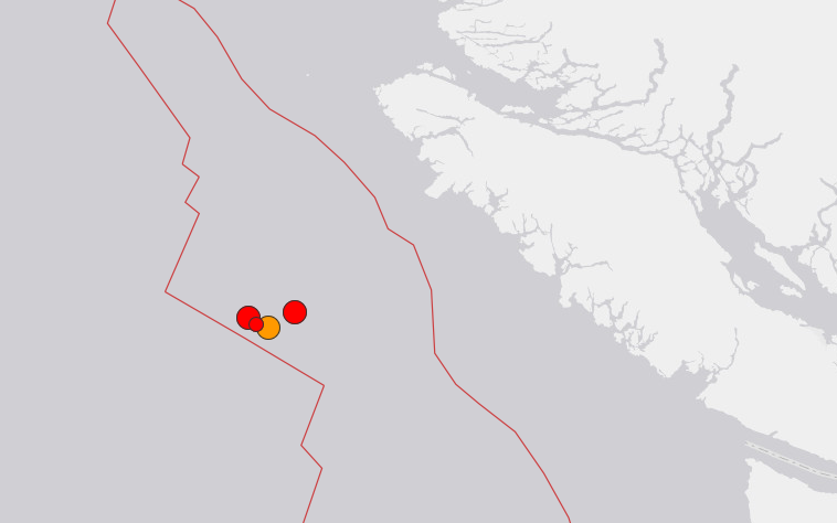 Series of earthquakes rumble by Vancouver Island